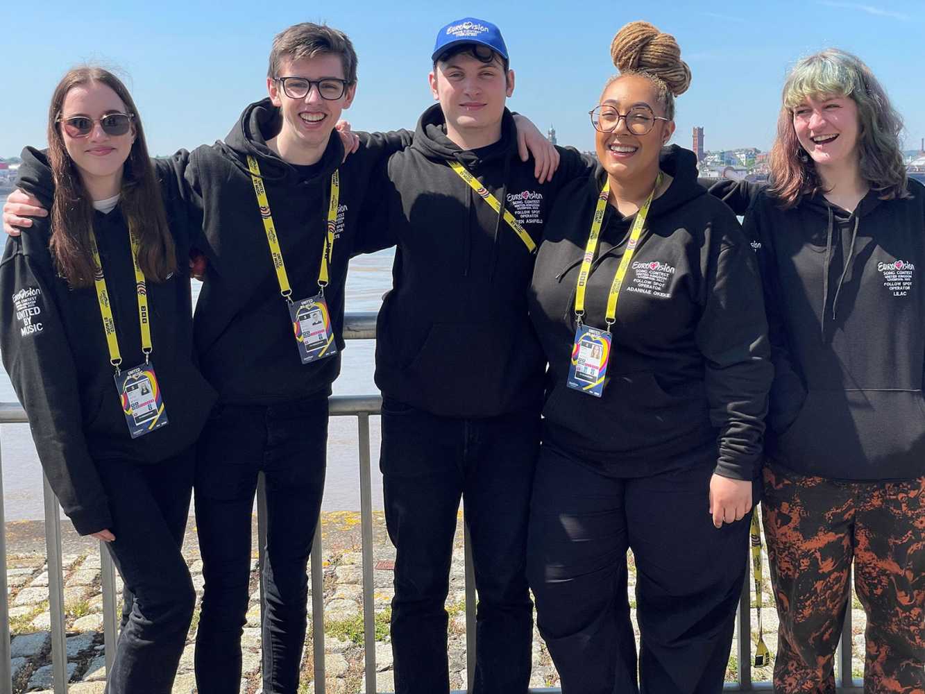 NRG students at Eurovision - Megan Parry, Peter Bird, Ben Ashfield, Adannae Okeke and Lilac Lovett NRG students at Eurovision - Megan Parry, Peter Bird, Ben Ashfield, Adannae Okeke and Lilac Lovett