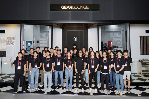 The Gearlounge team, with founder and CEO Junghwa Lee at front centre