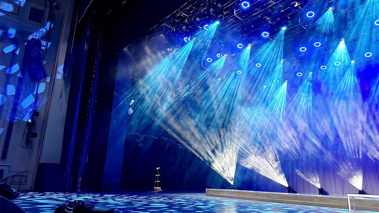 The extensive new lighting system was installed as part of a major sound and lighting upgrade