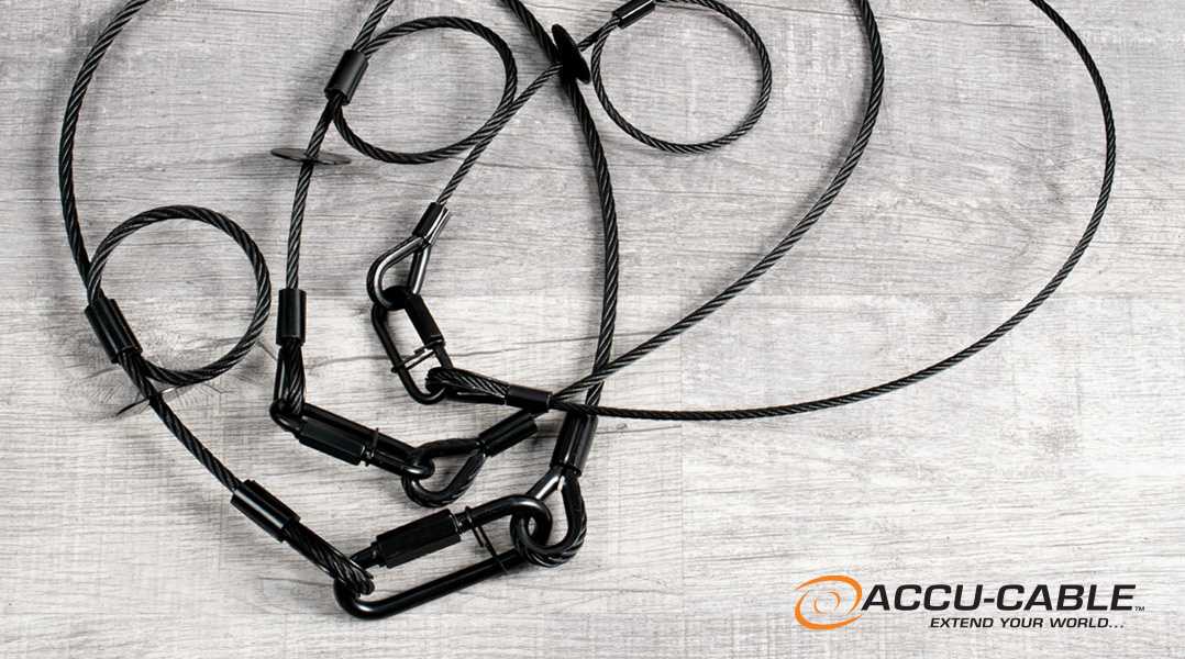 The Accu-Cable SC4B, SC5B and SC6B safety cables are shipping now from ADJ USA