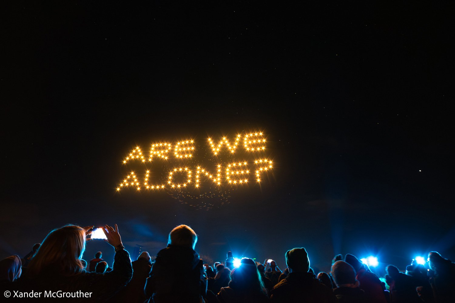 The ticketed event saw over 7,500 people gather to see the drone show