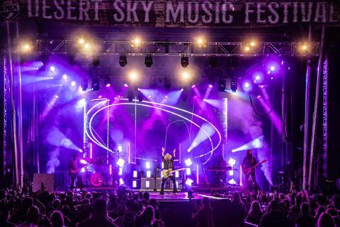 Over 75 versatile Chauvet fixtures featured in the festival rig