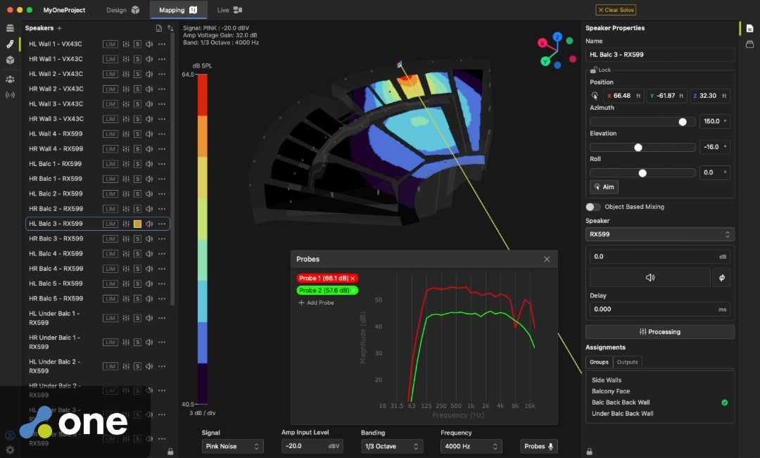 A key feature of Fulcrum One is its acoustic simulation capability