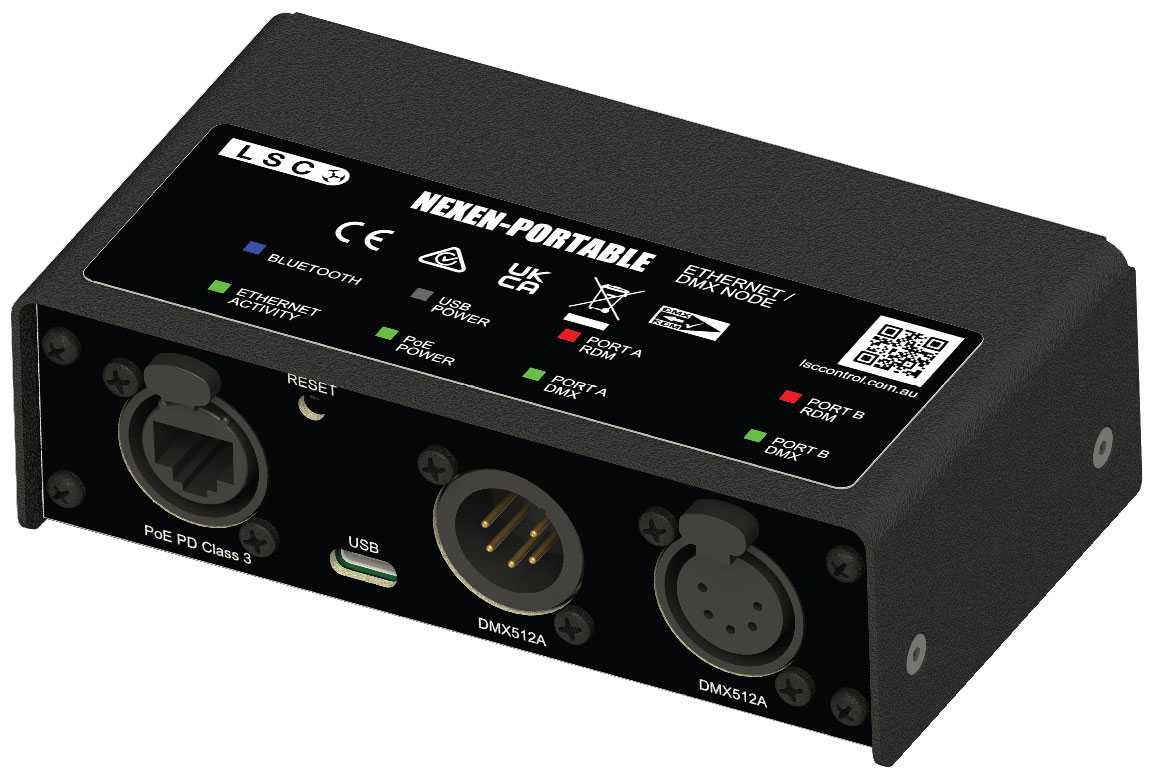 The new Nexen Portable - the latest addition to LSC’s family of Ethernet/DMX converters